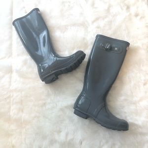 Hunter Rain Boots Gray